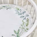 Husa saltea rotunda patut bebe copii cu elastic, Coronita (2)
